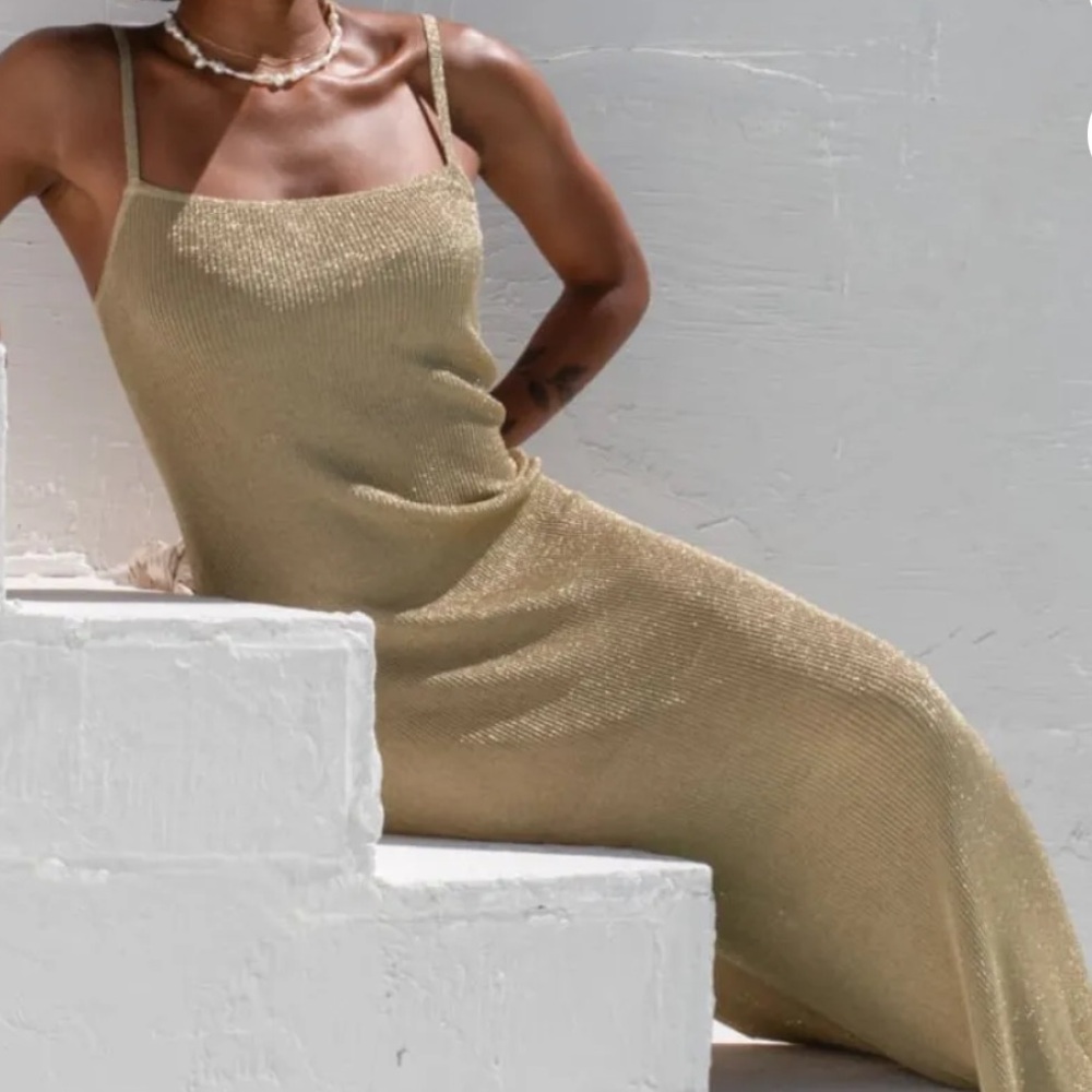 Mirage Gold Maxi Dress